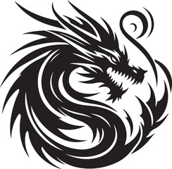 Dragon silhouette design