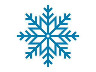 Snowflake icon representing winter, cold weather, icy conditions, and climate change themes.