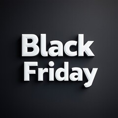 Black Friday promotional text highlighted on a dark background