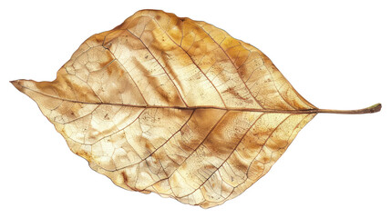 Fototapeta premium PNG Dried leaf on white background
