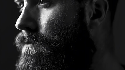 Close-Up of a Well-Groomed Beard