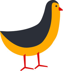 Bird icon. Flat style. Animal symbol.