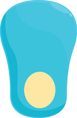 Cartoon illustration of a blue cell with a nucleus, perfect for illustrating biology and science concepts