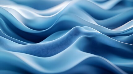 Obraz premium Abstract Blue Fabric Waves Texture Background