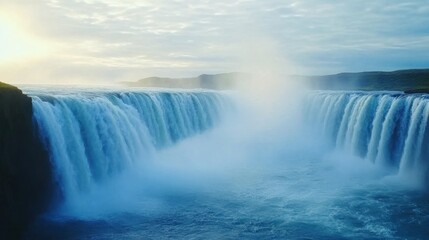 Obraz premium Majestic Waterfall in Iceland