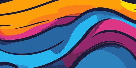 Colorful Cartoon Theme Abstract Background. Vibrant and Playful Colorful Abstract Cartoon-Themed Multi color Background for Creative and Joyful Artistic Expression. Colorful cartoon theme Background