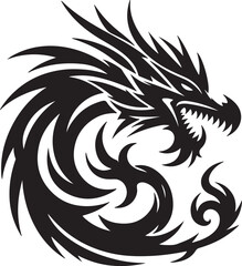 Dragon silhouette design