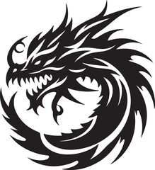 Dragon silhouette design