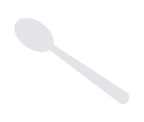 A graphic of a simple spoon on a white background, symbolizing modern design, simplicity, and nourishment. Ideal for contemporary and eco-friendly visuals.
