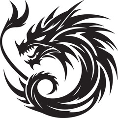 Dragon silhouette design