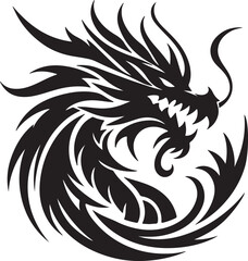 Dragon silhouette design