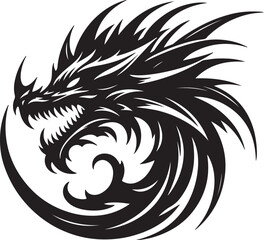 Dragon silhouette design