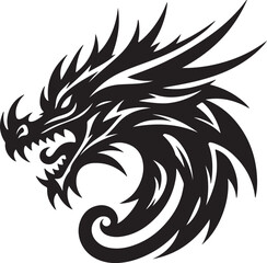 Dragon silhouette design