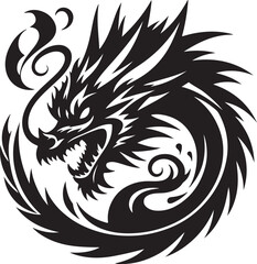 Dragon silhouette design