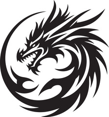 Dragon silhouette design