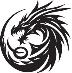 Dragon silhouette design