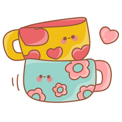 Cute clipart, pastel drawing, cute decor, decoration, artwork, card making, 