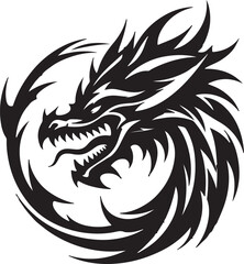 Dragon silhouette design