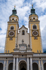View of the Brixen Cathedral in South Tyrol, Italy.