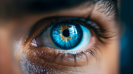 Close Persons Blue Eye