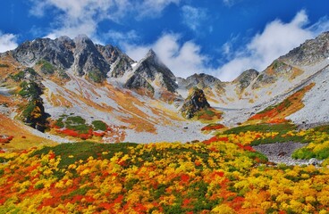 紅葉の北アルプス涸沢カール