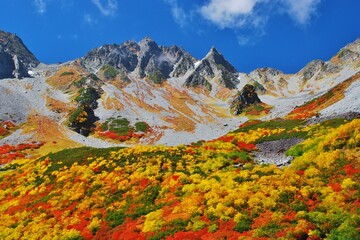 紅葉の北アルプス涸沢カール