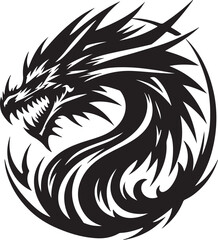 Dragon silhouette design