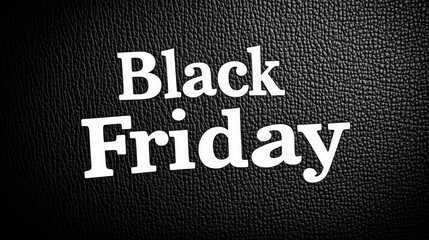 Black Friday sale announcement on textured black background