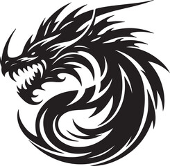 Dragon silhouette design