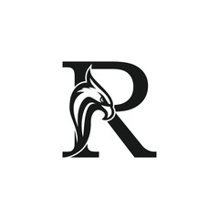 Eagle logo design vector icon with letter concept