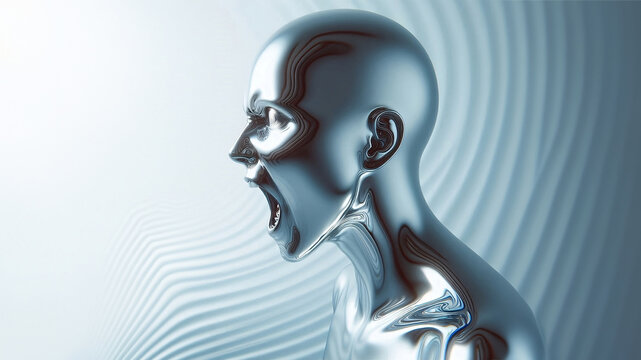 ia like cyborg in danger  and screaming