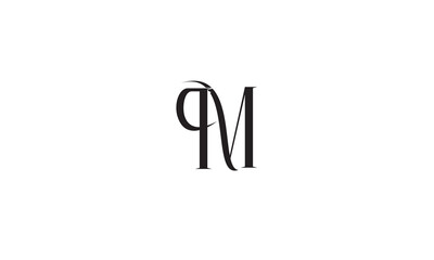  PM, MP, M, P Abstract Letters Logo Monogram