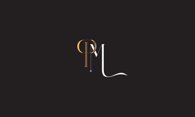  PM, MP, M, P Abstract Letters Logo Monogram