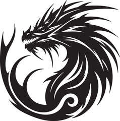 Dragon silhouette design