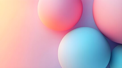 Abstract Pastel Spheres Background Design