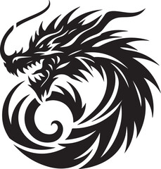 Dragon silhouette design