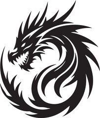 Dragon silhouette design