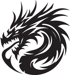 Dragon silhouette design