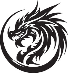 Dragon silhouette design