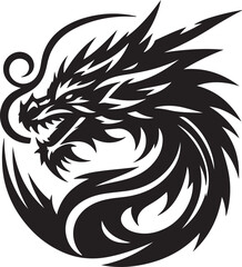 Dragon silhouette design