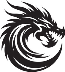 Dragon silhouette design