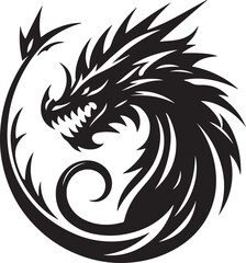 Dragon silhouette design