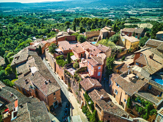 Roussillon town in the Provence region, France
