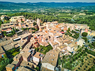 Roussillon town in the Provence region, France