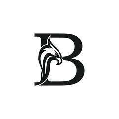 Obraz premium Eagle logo design vector icon with letter concept