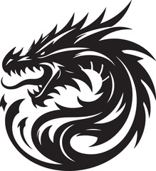 Dragon silhouette design