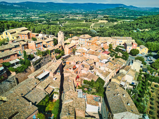 Roussillon town in the Provence region, France