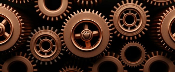 Interlocking Copper Gears - Mechanism Concept