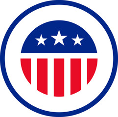 USA label. American sticker. Flat style.