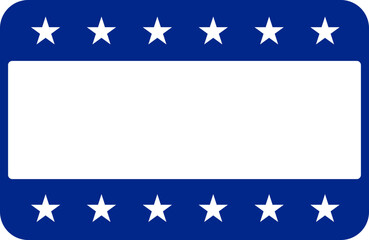 Patriotic sticker. American emblem. Flat style.